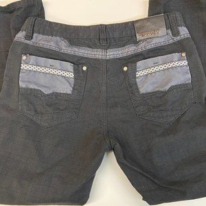 Perruzo Slim Fit Black Pants Size 36x30